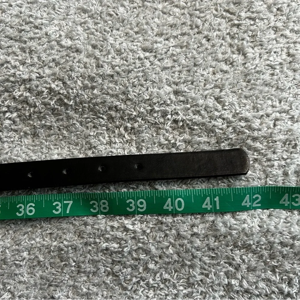 S-Twelve Black Leather Belt Sleek Minimalist Design